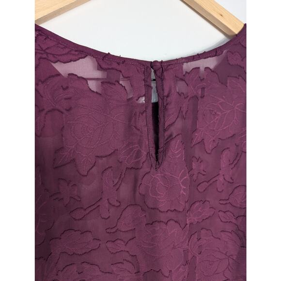 Torrid Abbey Chiffon Sheer Clip Floral Top - Picture 7 of 7